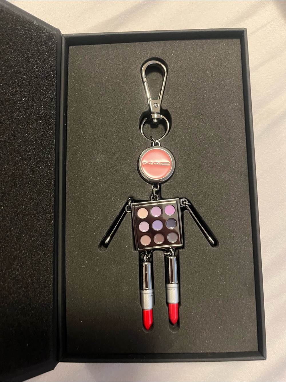 MAC Cosmetics Pink & Red Robot Keychain